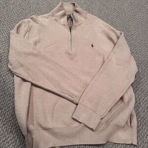 Polo Ralph Lauren Men's Tan Zip-Up Sweater